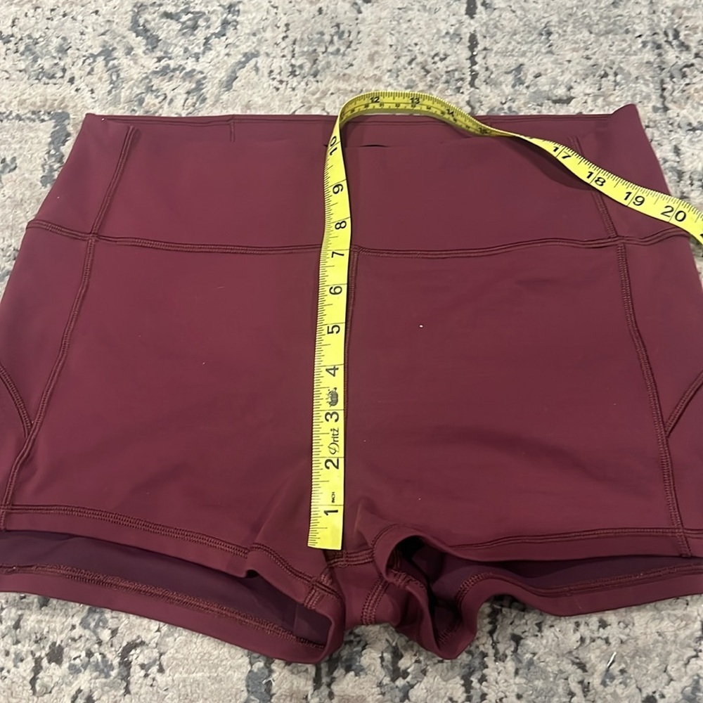 lululemon athletica high rise Maroon Athletic Shorts - Picture 5 of 7